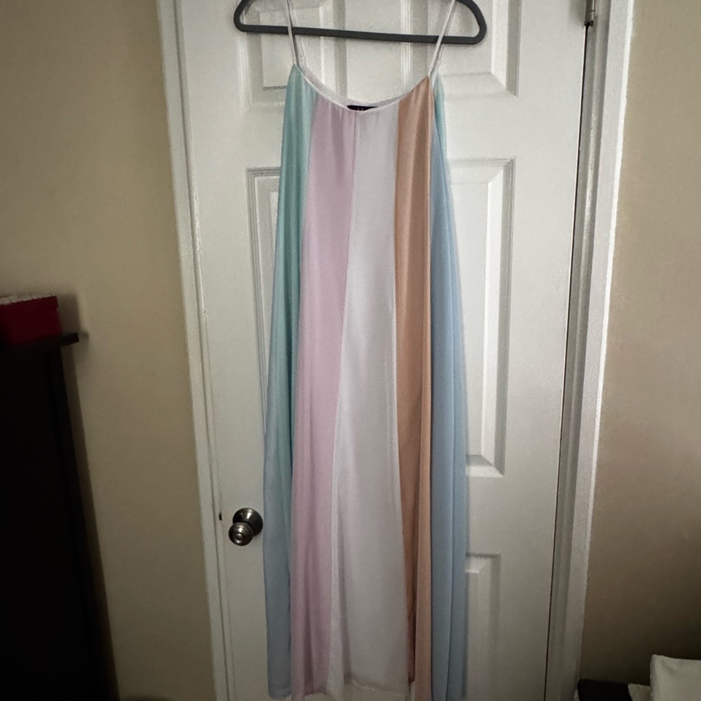Lulu's Pastel Striped Maxi Dress